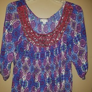 💲5/$25💲Live and Let Live Ladies Blouse Size 1X